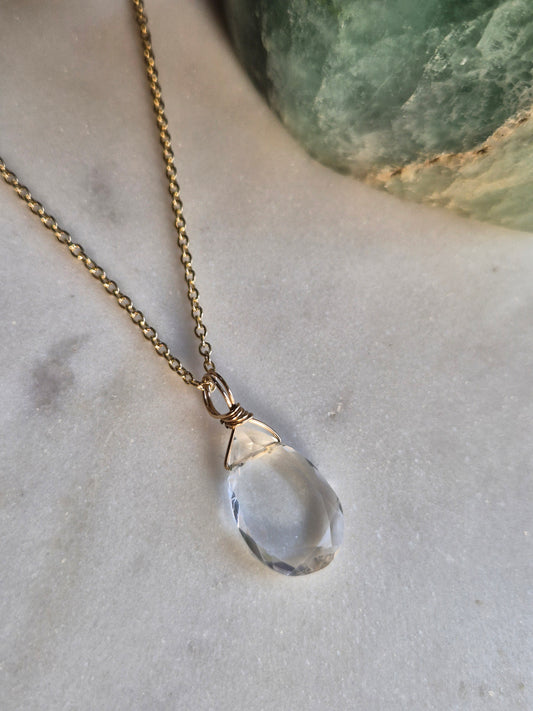 Bergkristall Lichtquell Kette