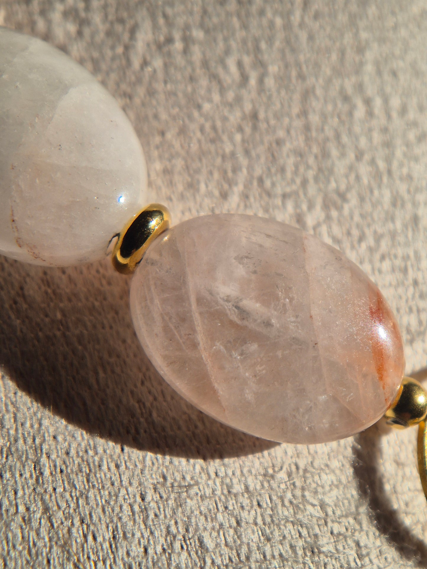 Calm Heart Milky Quartz Hämatoid Collier