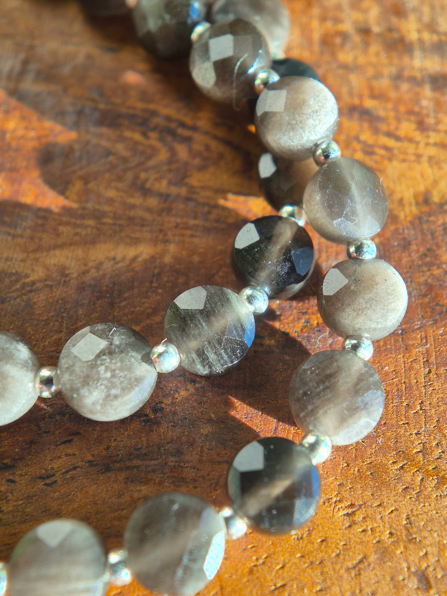 Shadowlight Silber Obsidian Halskette