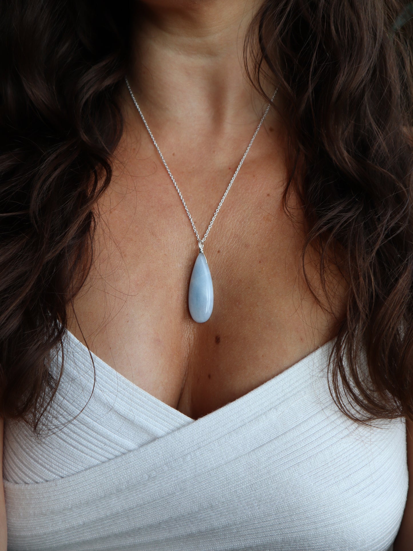 Blauer Calcit Deep Essence Kette