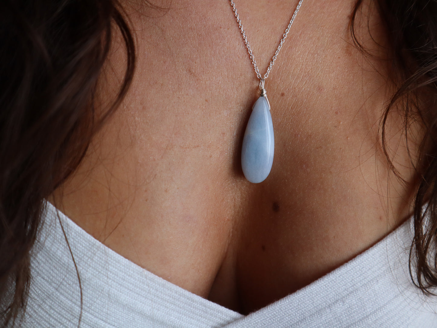 Blauer Calcit Deep Essence Kette
