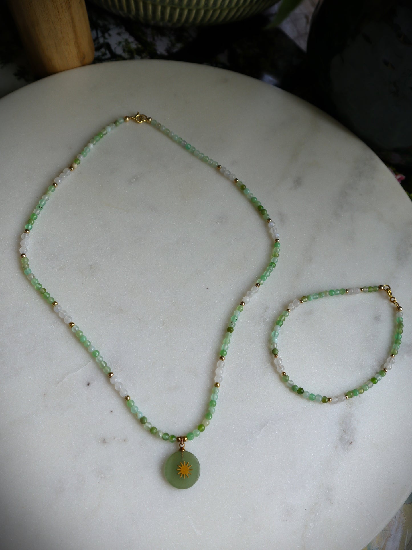 Aventurin Whispering Leaves Set