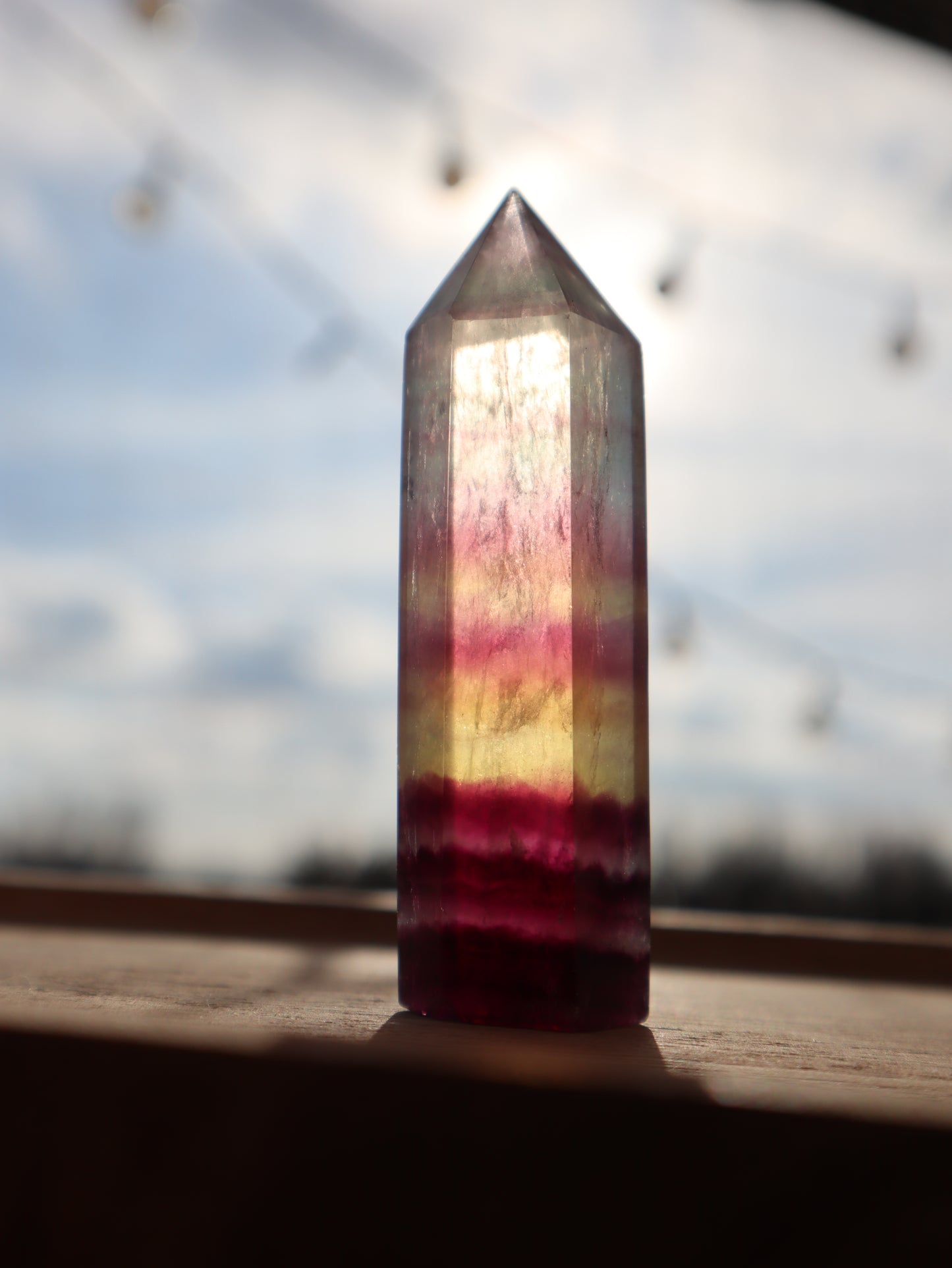 Candy Regenbogen Fluorit Turm Horizont AA-Qualität