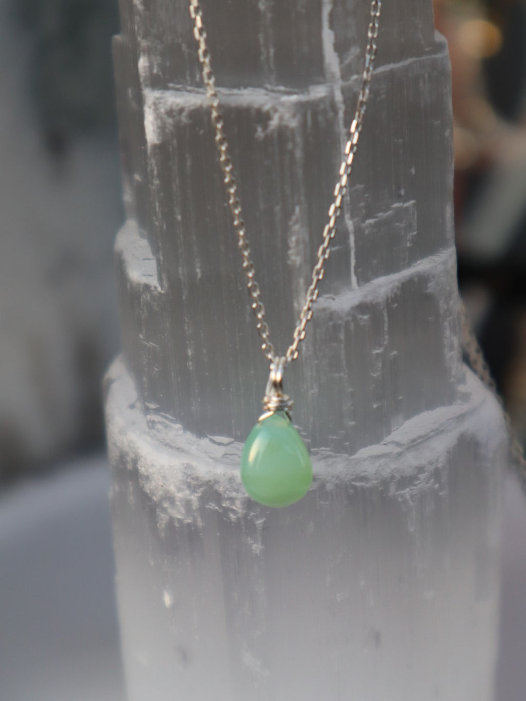Grüner Opal Kette
