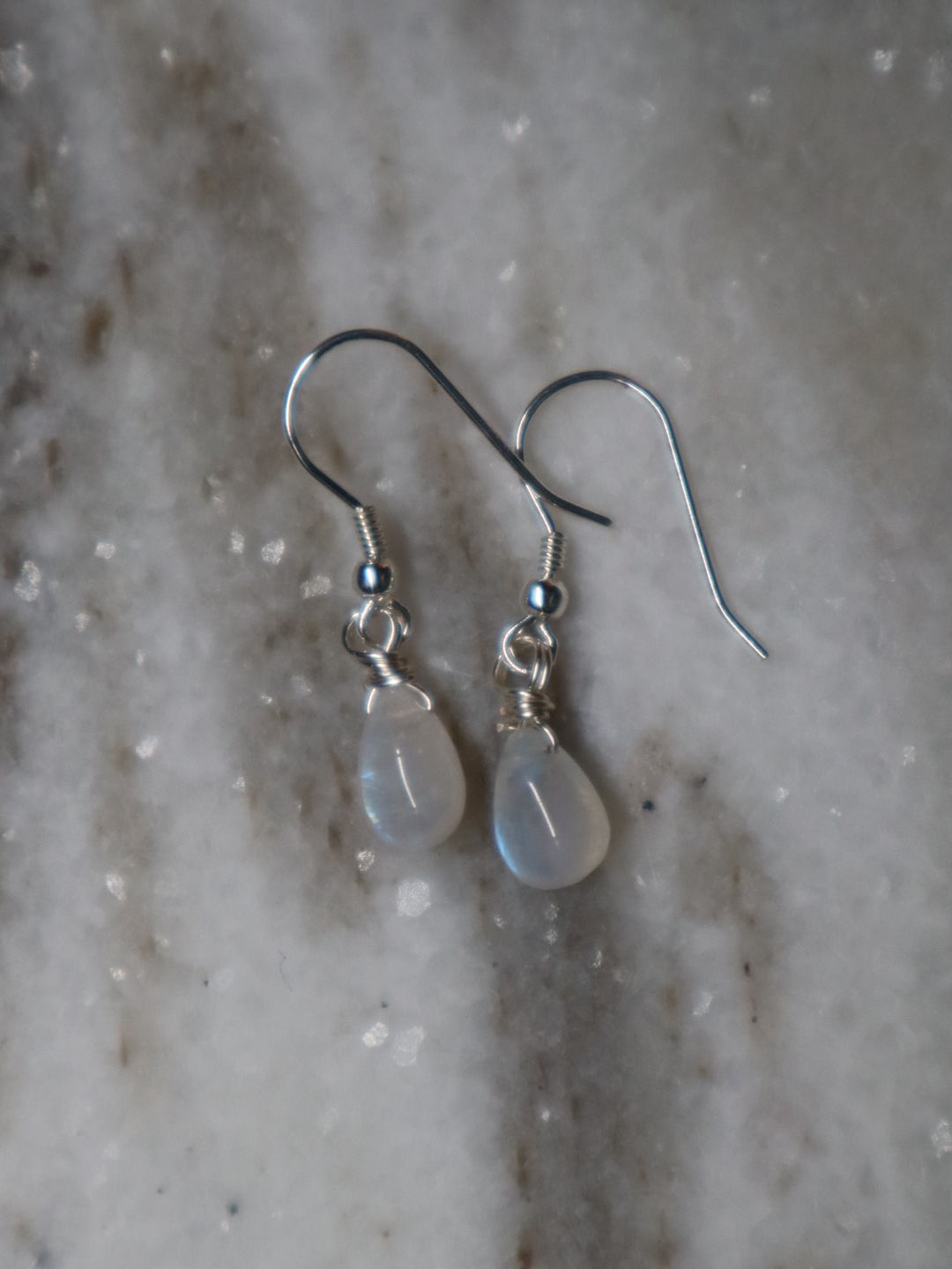 Regenbogen Mondstein Ohrringe