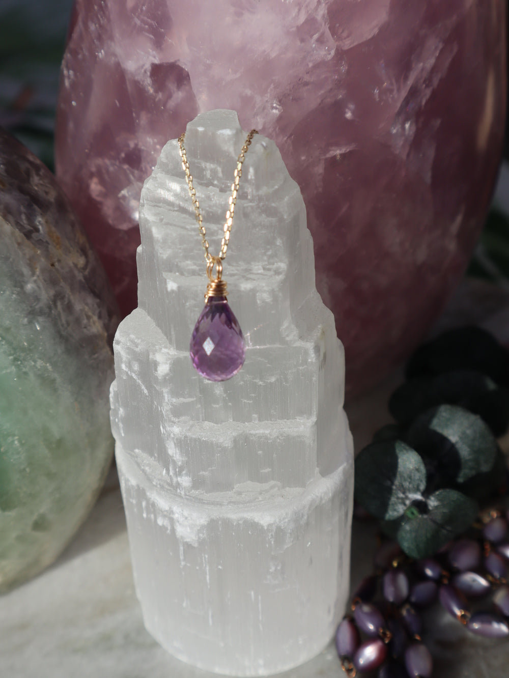 Amethyst Twilight Bloom Kette