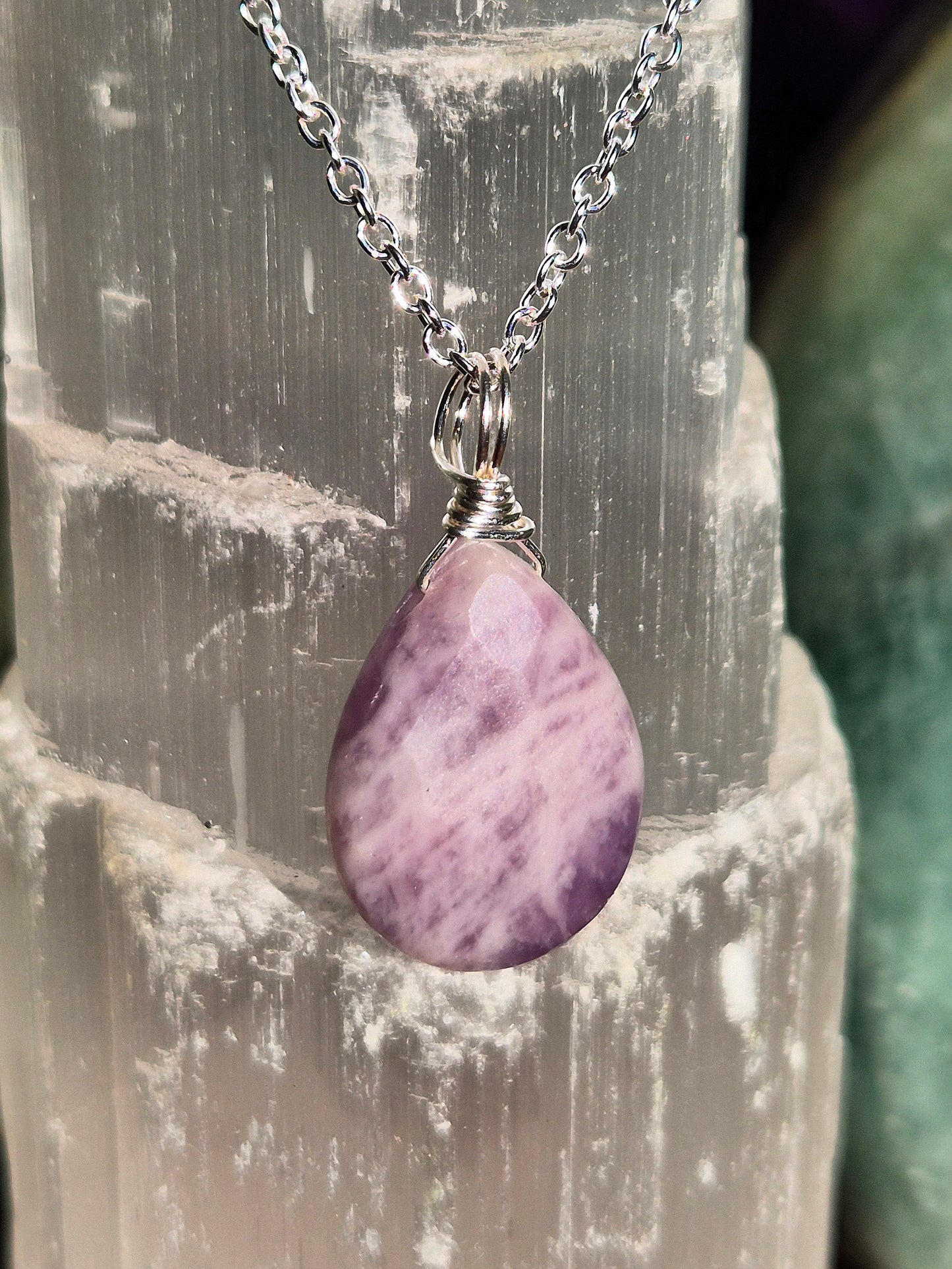 Lepidoloith Kette Lavender Flow
