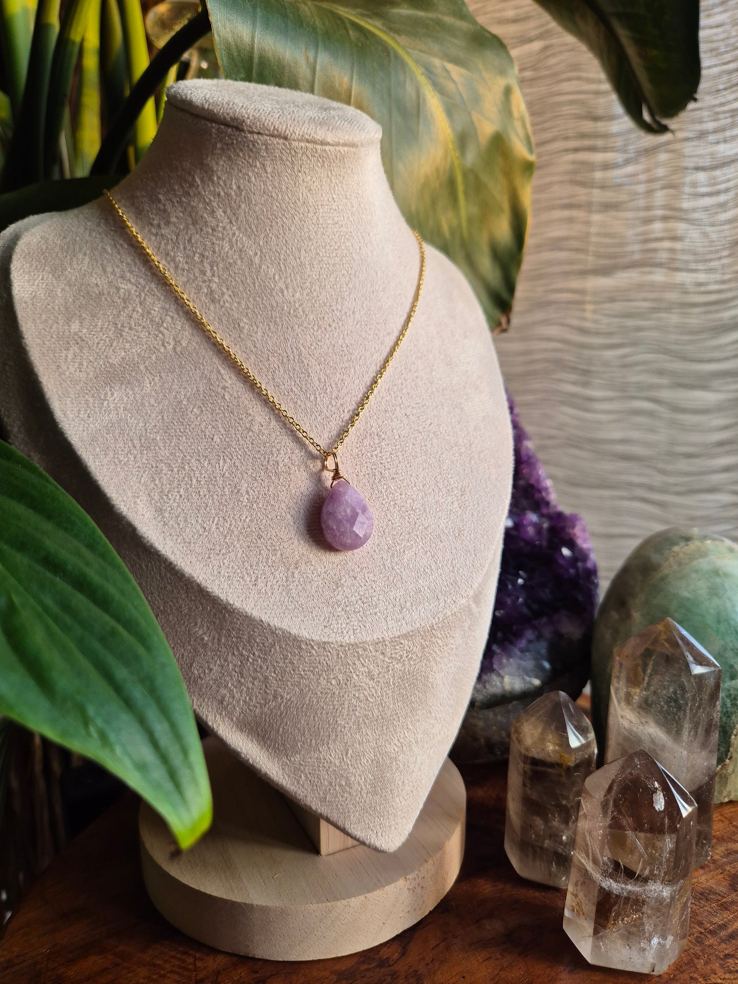Lepidoloith Kette Lavender Flow
