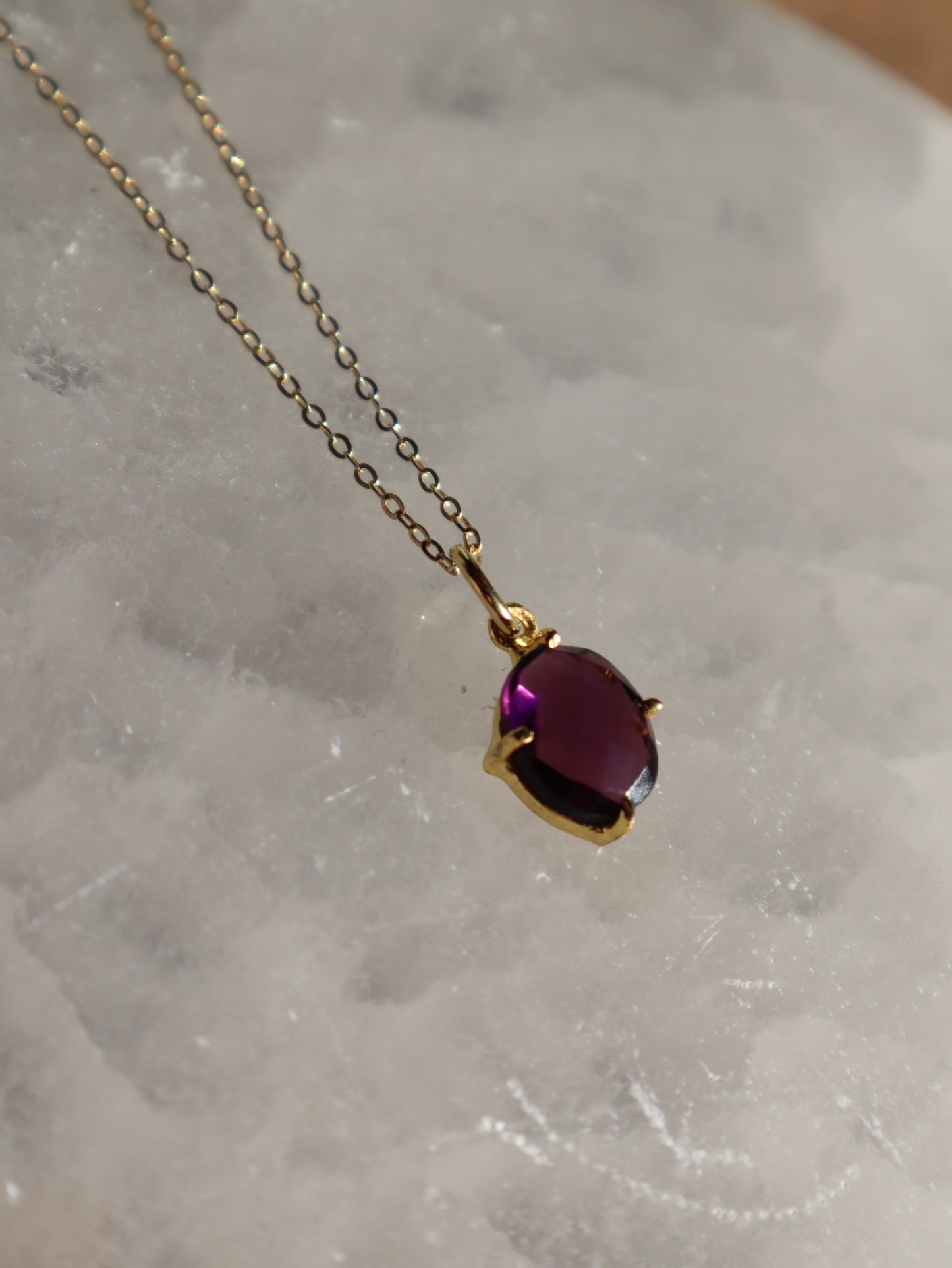 Gold Amethyst Kette