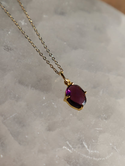 Gold Amethyst Kette