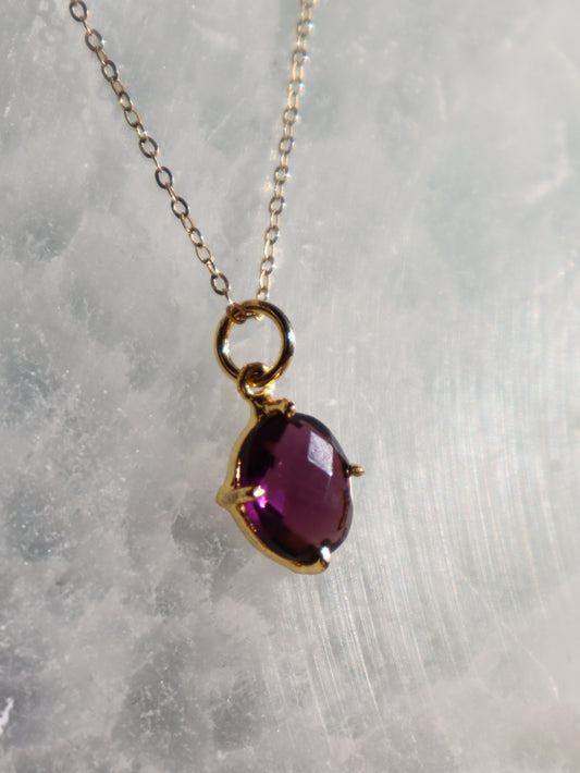 Gold Amethyst Kette