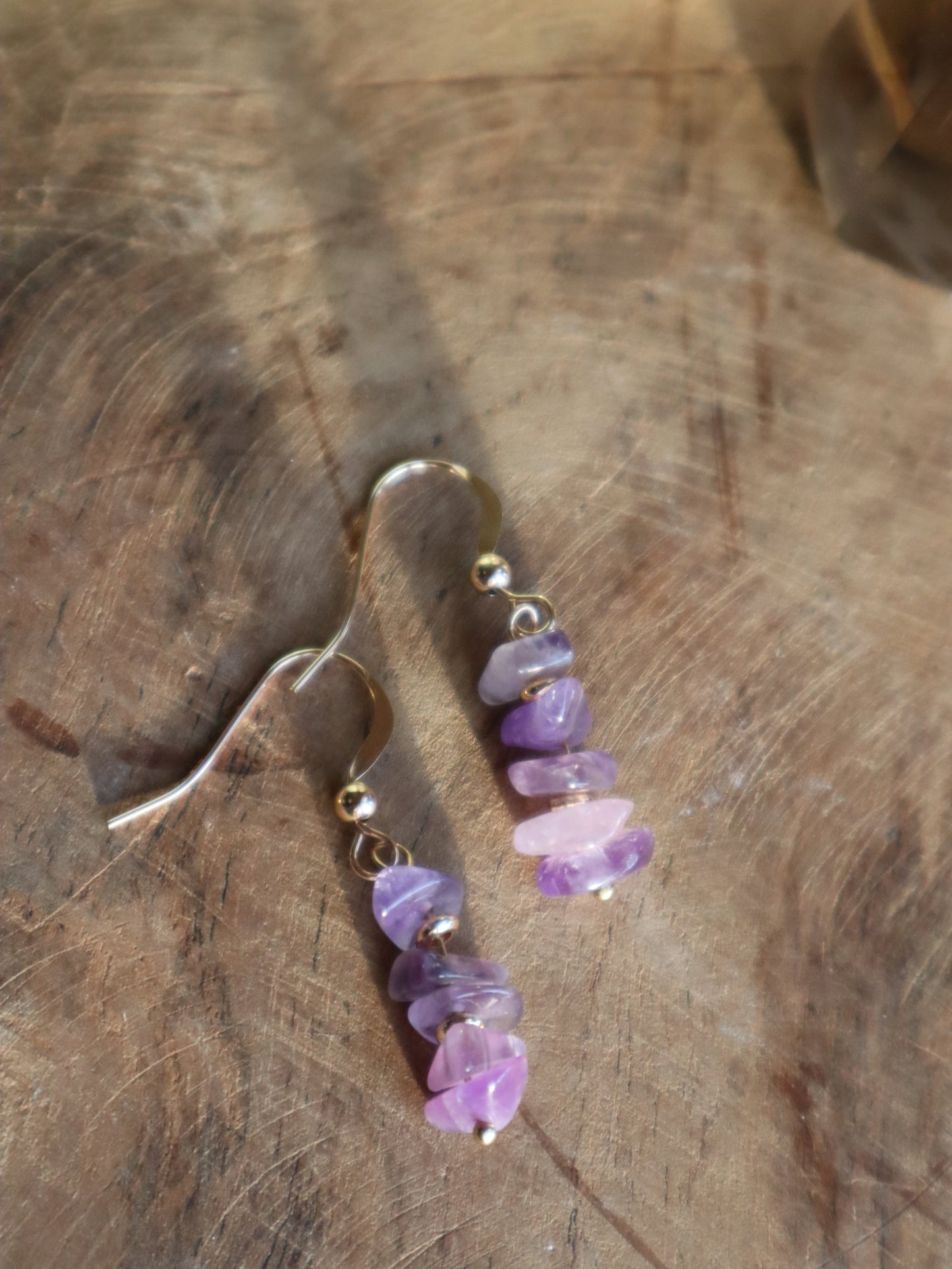 Amethyst Splitter Ohrringe