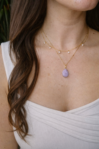 Lepidoloith Kette Lavender Flow
