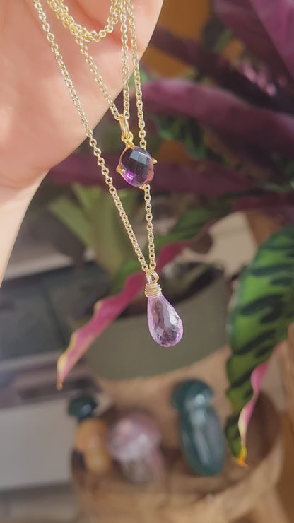 Gold Amethyst Kette