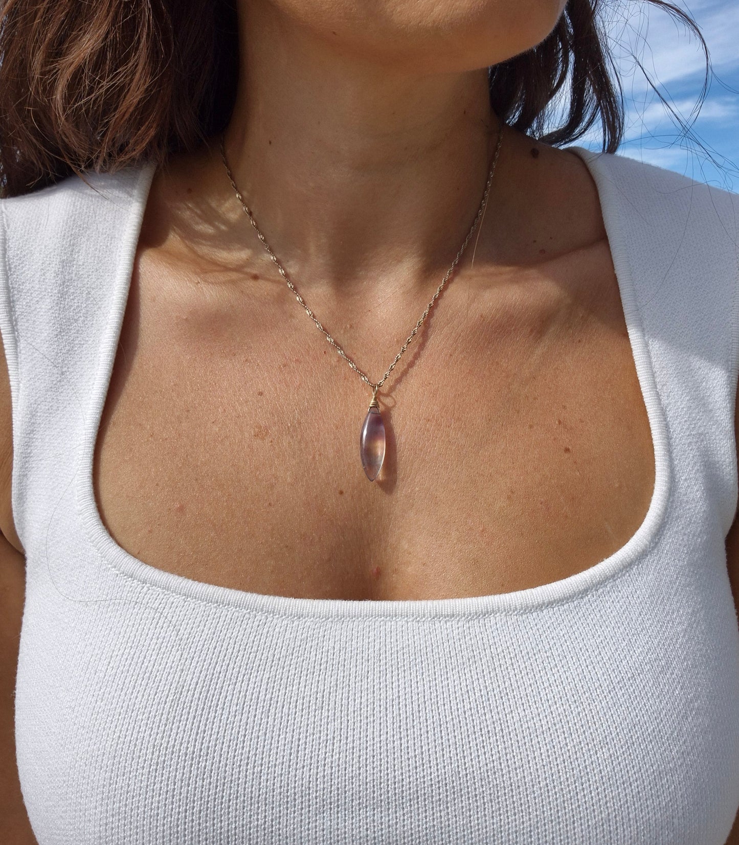 Regenbogen Fluorit Skycandy