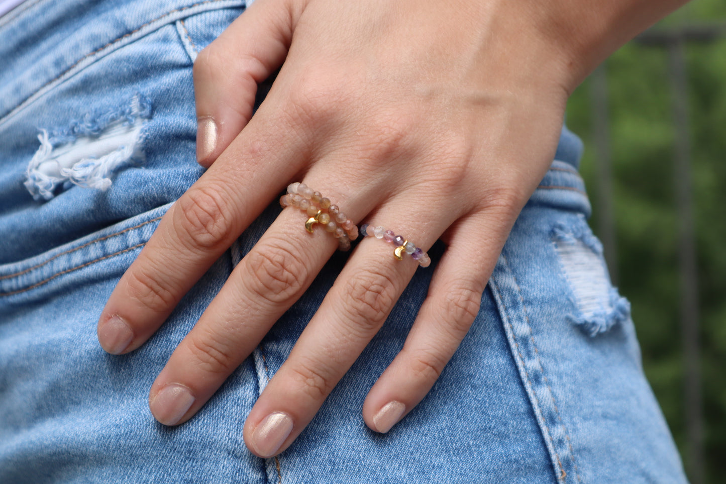 Ombre Mondstein-Ring Mond